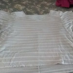 Cute white and cream short sleeve shirt